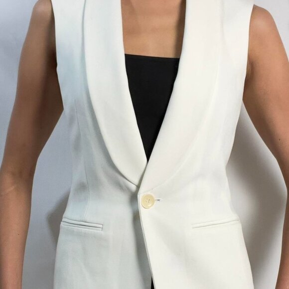 BCBGMaxAzria Jackets & Blazers - NWT BCBG MaxAria | Womens White Sleeveless Blazer | Womens Large